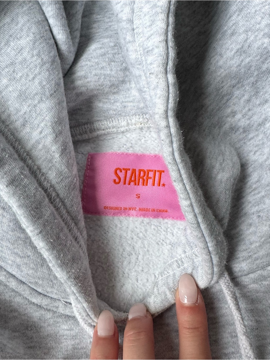 Starfit Gray Star Side Hoodie Size Small — image 5 of 8